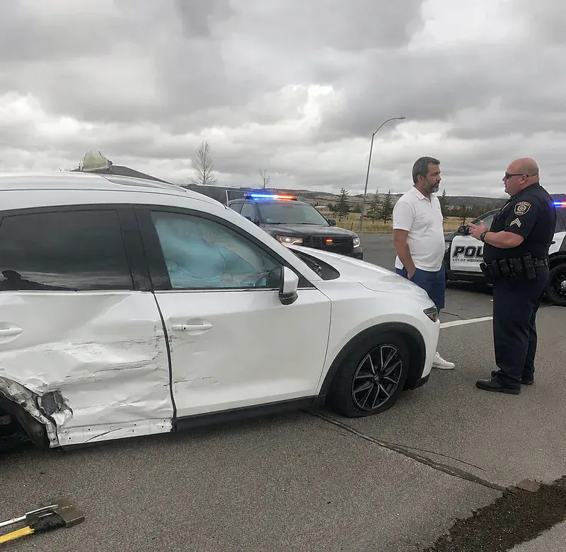 Accident victim after a driver fled the scene